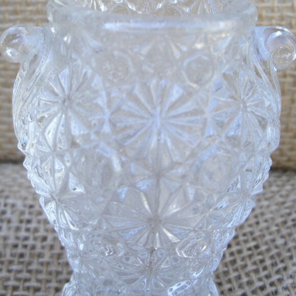 Vintage LE Smith Glass Button & Daisy Toothpick Holder - Picture 12 of 15
